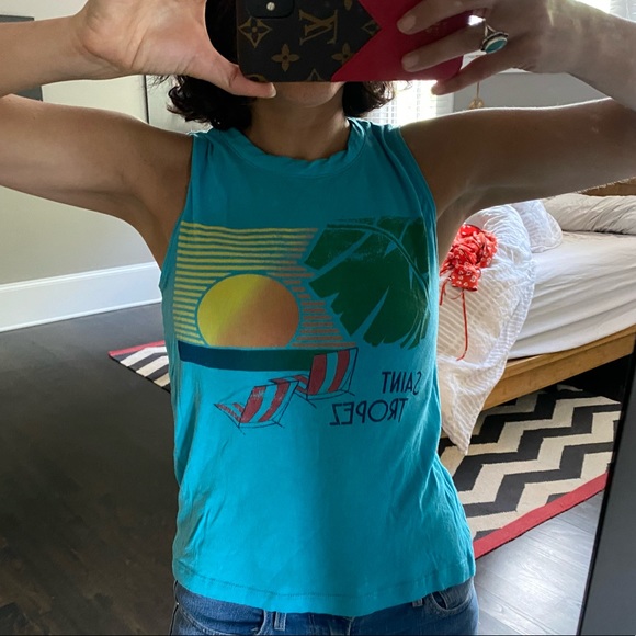 Chaser Blue Graphic St Tropez Tank XS - Picture 5 of 14